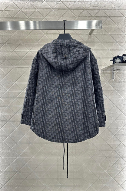 25fw Hooded Jacquard Charge Top