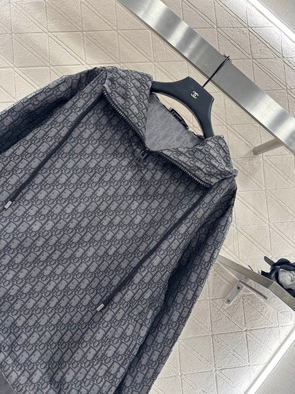 25fw Hooded Jacquard Charge Top