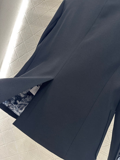 25fw Embroidered pocket suit jacket