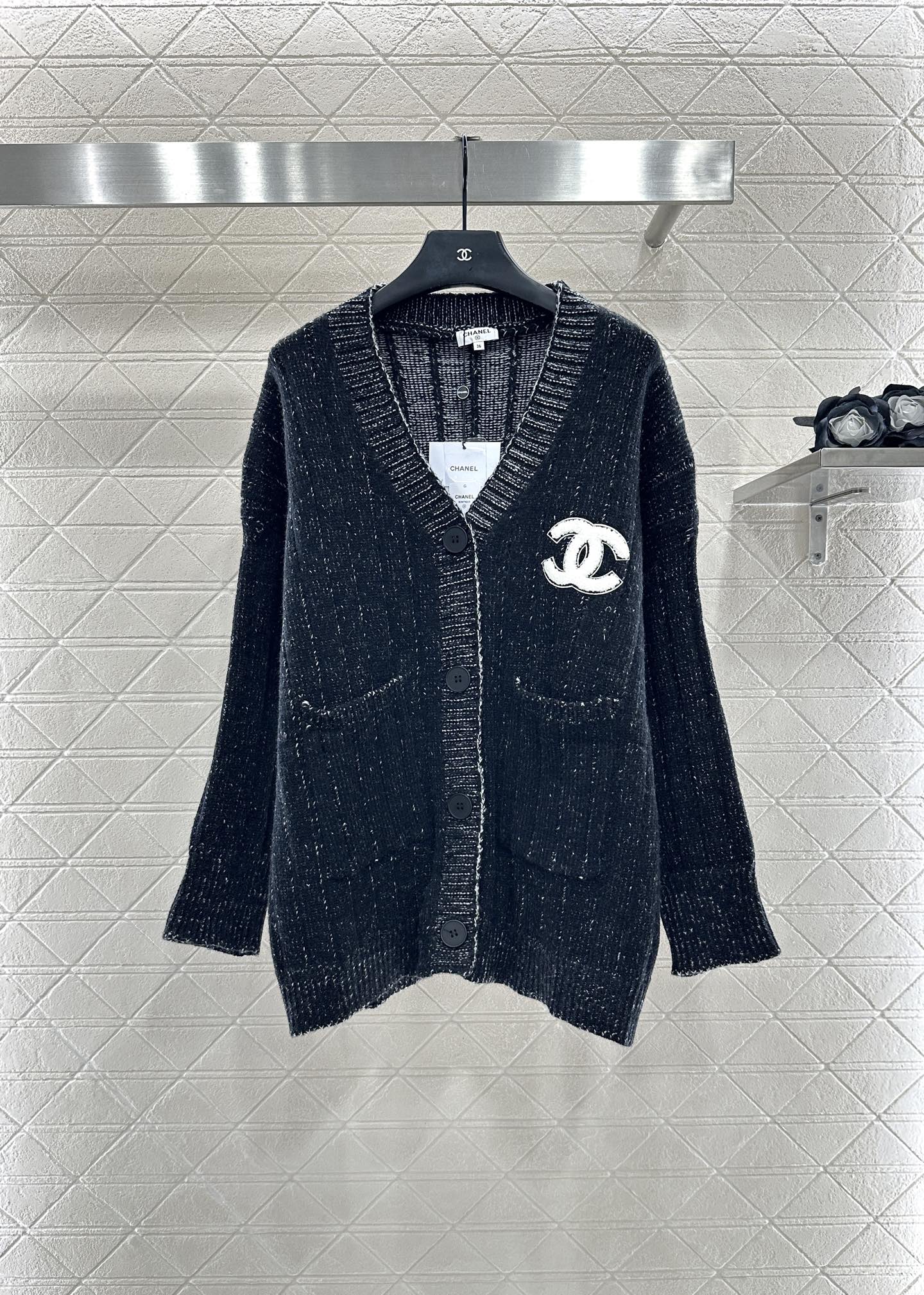 25fw Plush Double C Knitted Cardigan