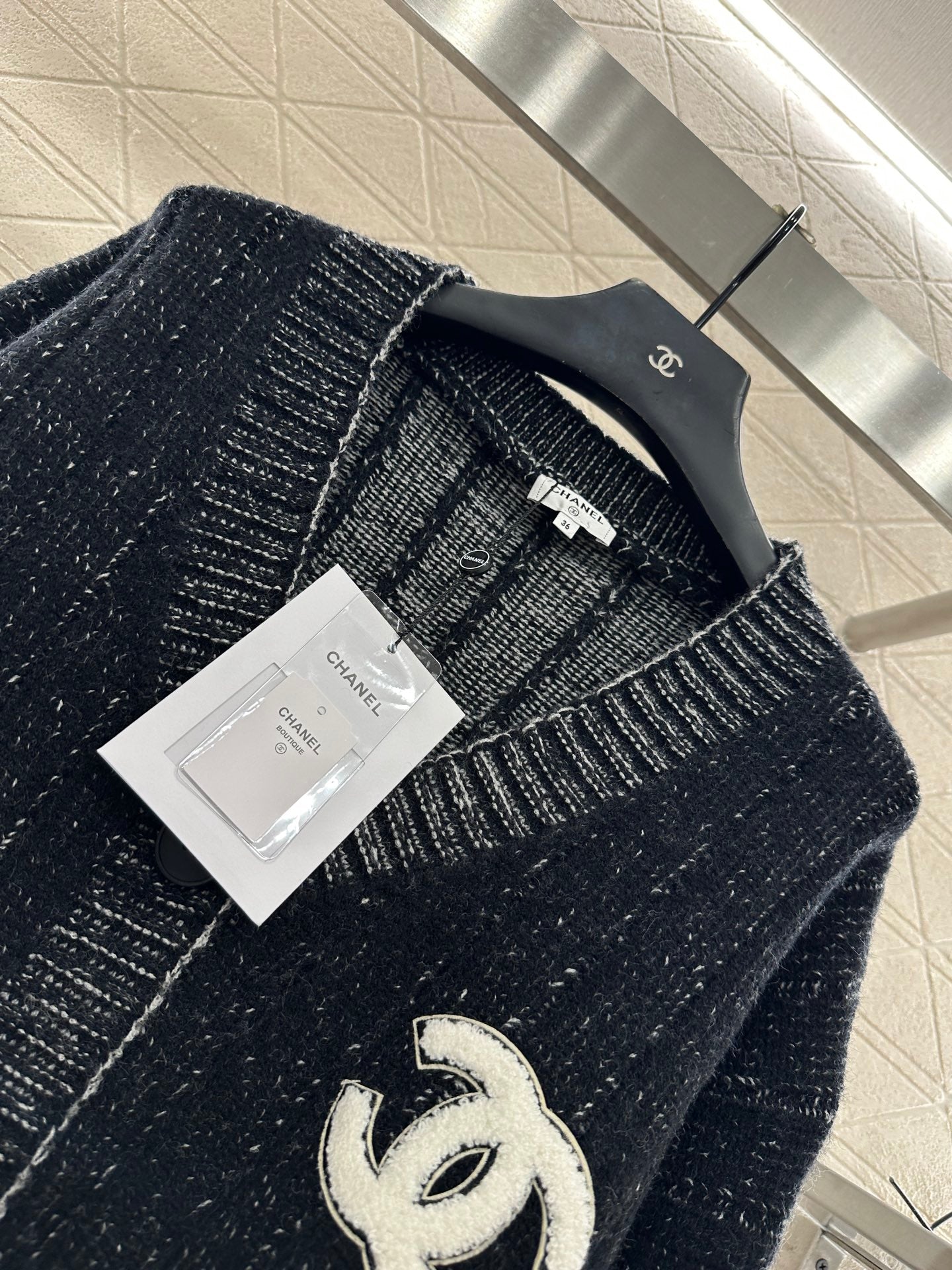 25fw Plush Double C Knitted Cardigan