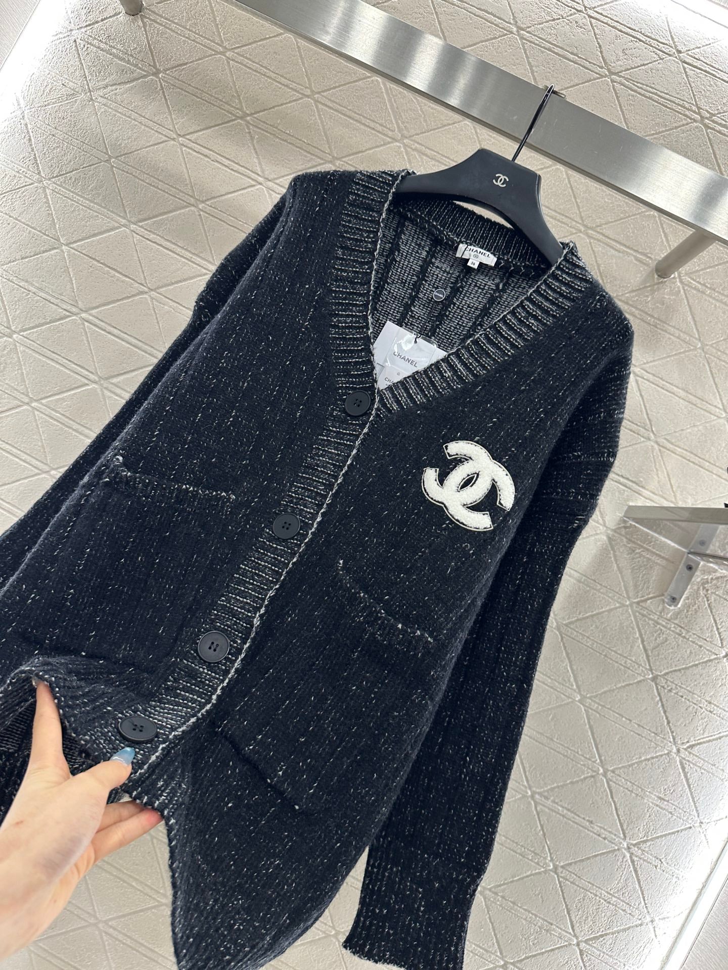 25fw Plush Double C Knitted Cardigan