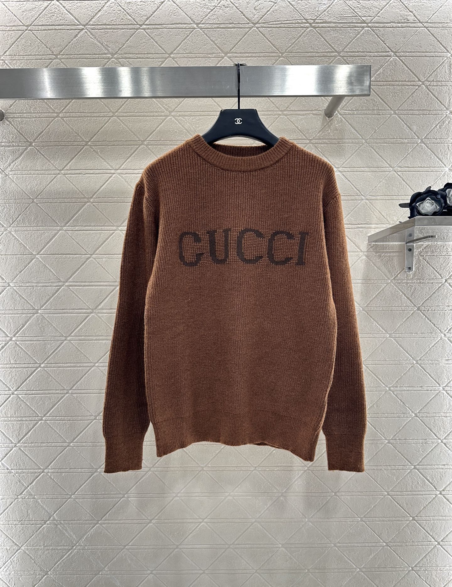 25fw Simple letter pullover sweater