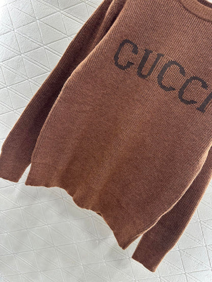 25fw Simple letter pullover sweater