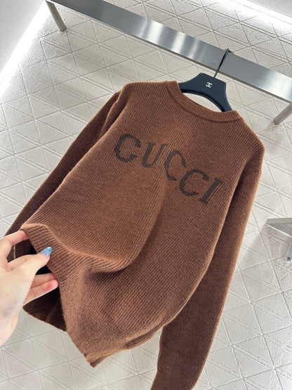 25fw Simple letter pullover sweater