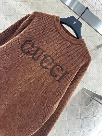 25fw Simple letter pullover sweater