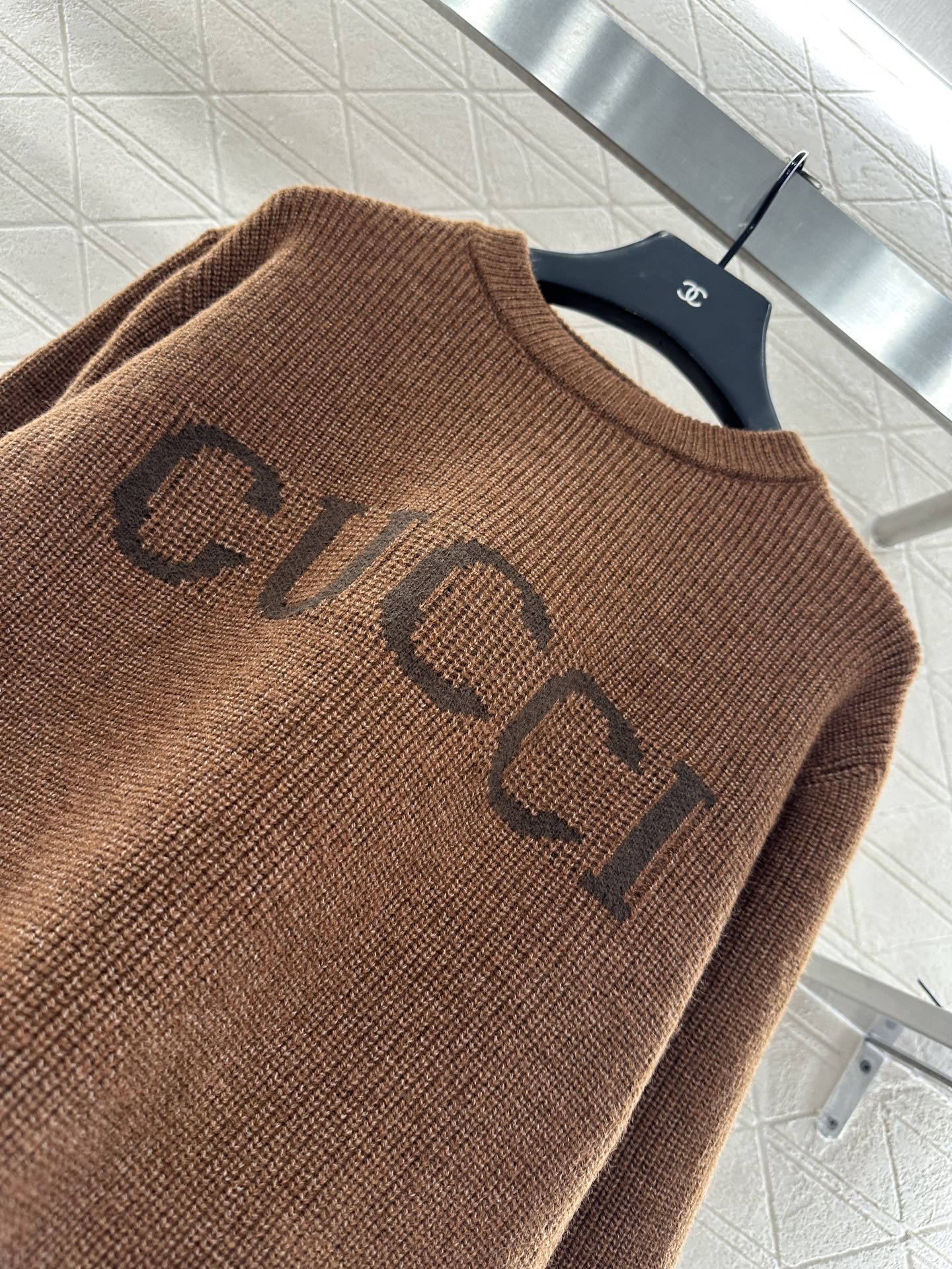 25fw Simple letter pullover sweater