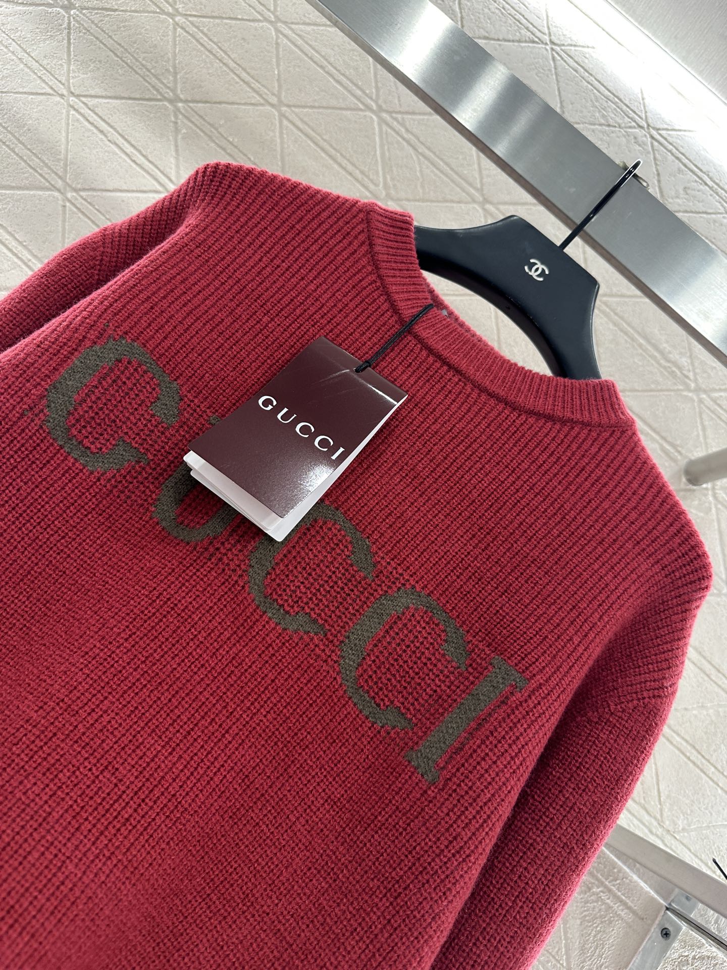 25fw Simple letter pullover sweater