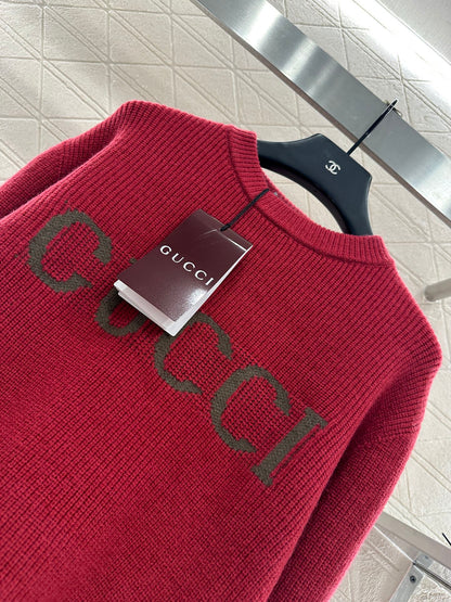 25fw Simple letter pullover sweater