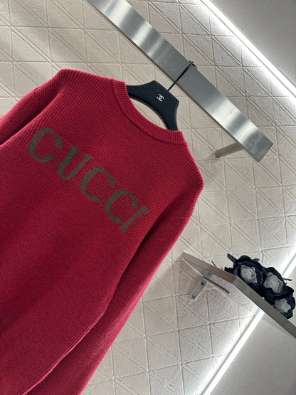 25fw Simple letter pullover sweater