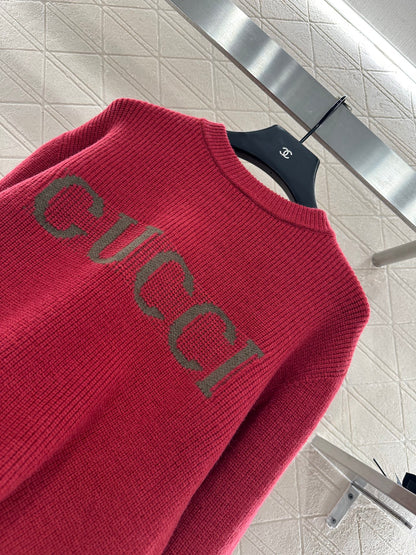 25fw Simple letter pullover sweater