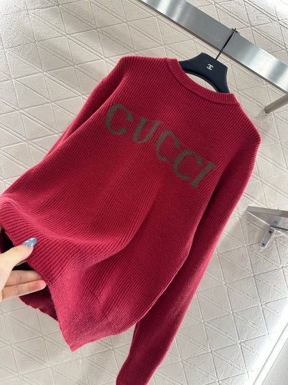 25fw Simple letter pullover sweater