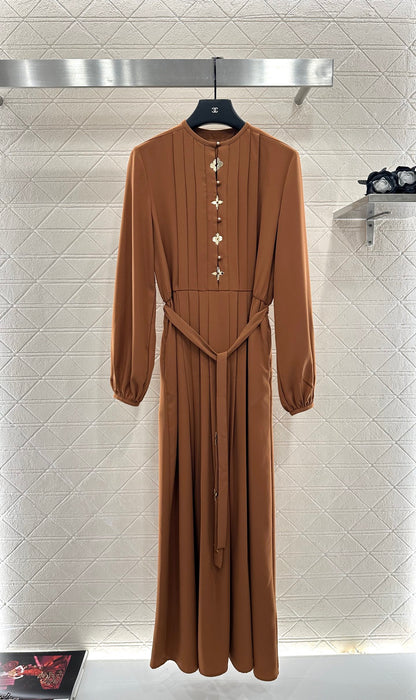 25fw Clover pleated dress