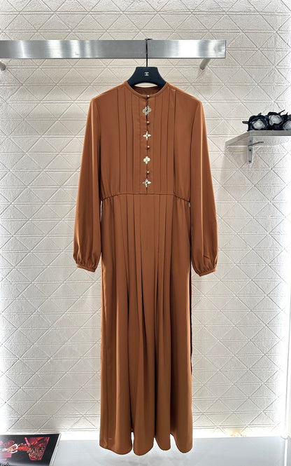 25fw Clover pleated dress