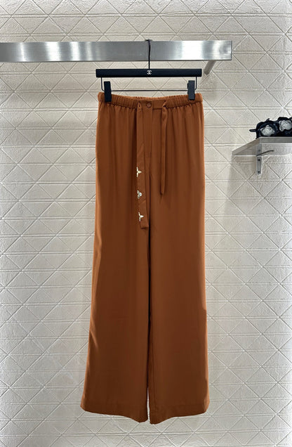 25fw Butterfly bow ribbon shirt and pants set