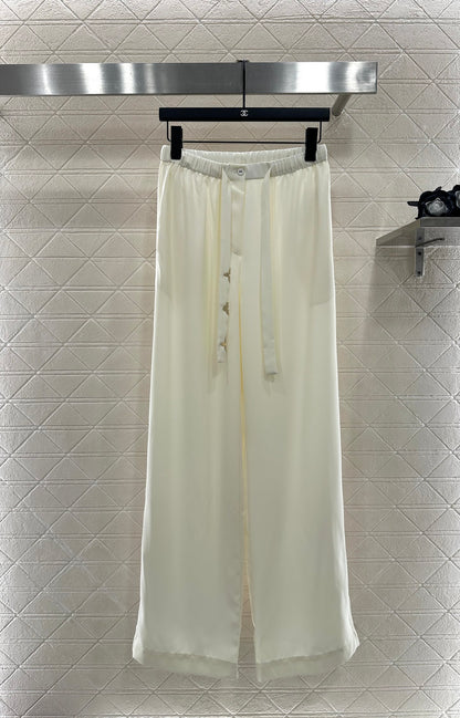 25fw Butterfly bow ribbon shirt and pants set