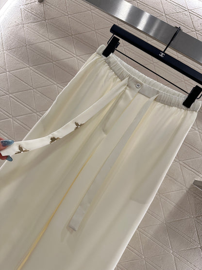 25fw Butterfly bow ribbon shirt and pants set