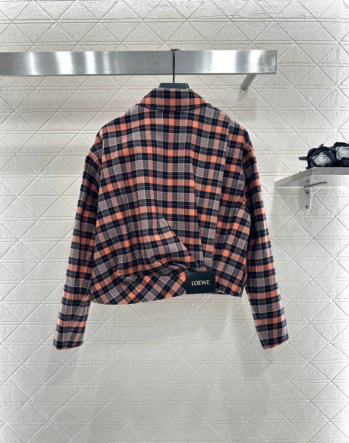 25fw Plaid zipper jacket