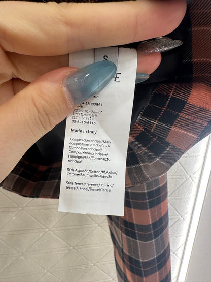 25fw Plaid zipper jacket