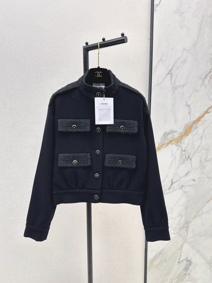 25fw Wool jacket with contrasting pockets