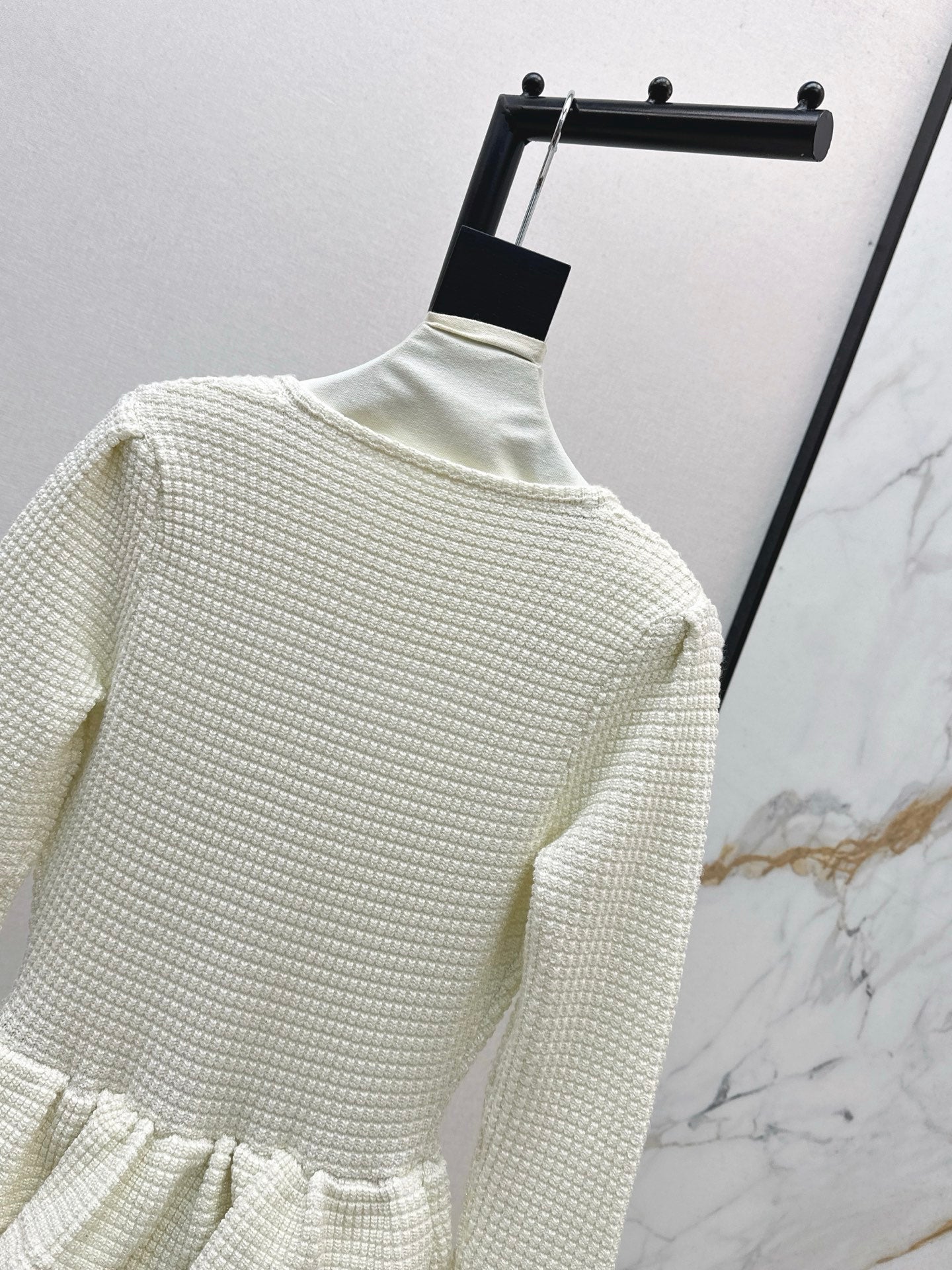 25fw Fake two-piece dress with wrapped buttocks