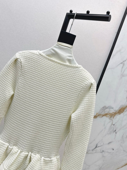 25fw Fake two-piece dress with wrapped buttocks