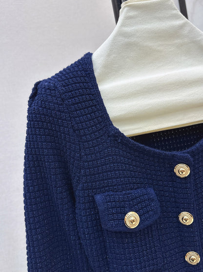 25fw Fake two-piece dress with wrapped buttocks