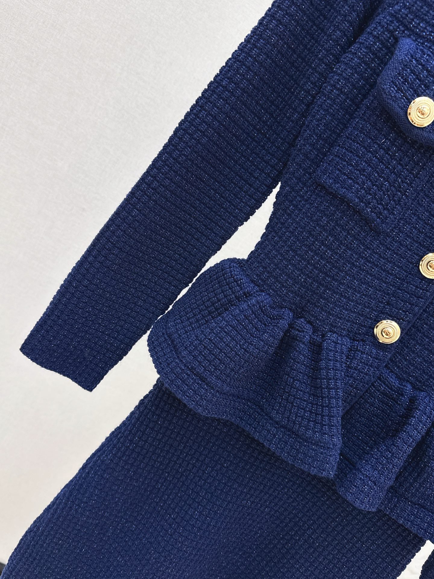 25fw Fake two-piece dress with wrapped buttocks