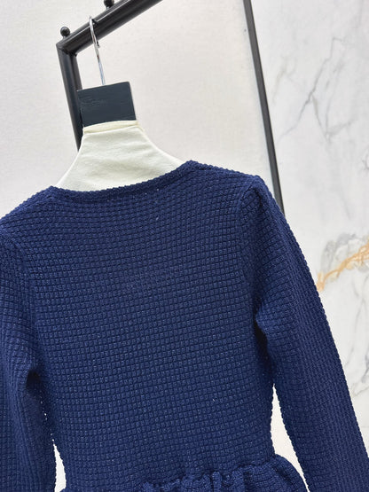 25fw Fake two-piece dress with wrapped buttocks