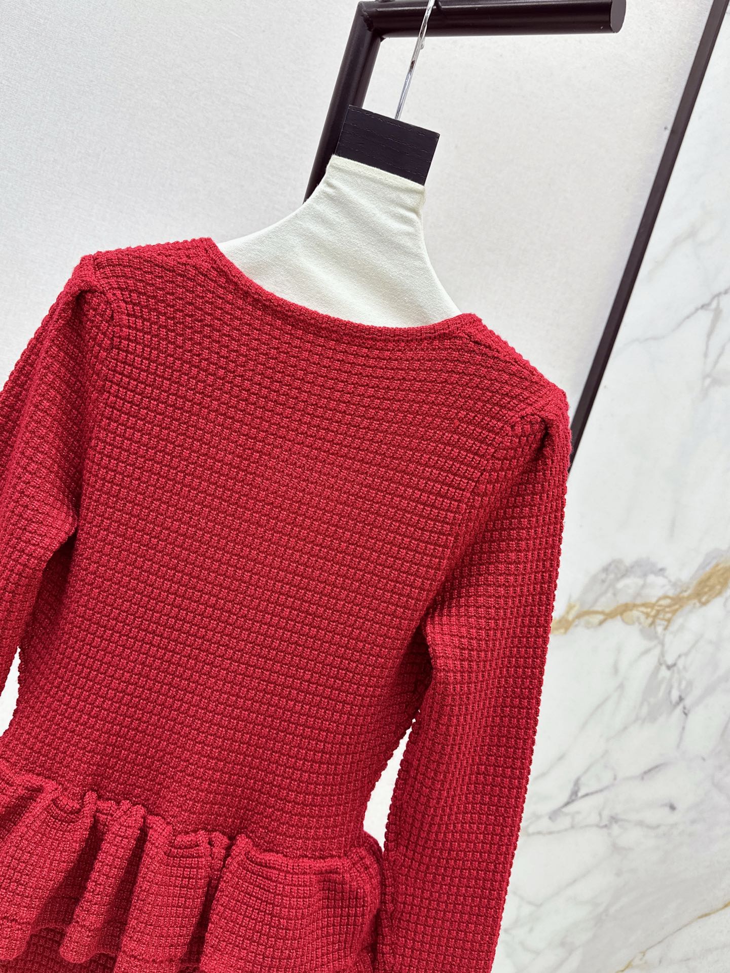 25fw Fake two-piece dress with wrapped buttocks