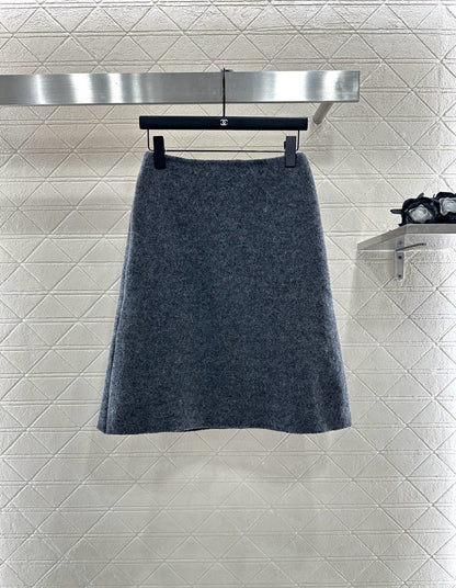 25fw Wool woolen coat short skirt set