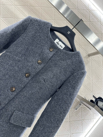 25fw Wool woolen coat short skirt set