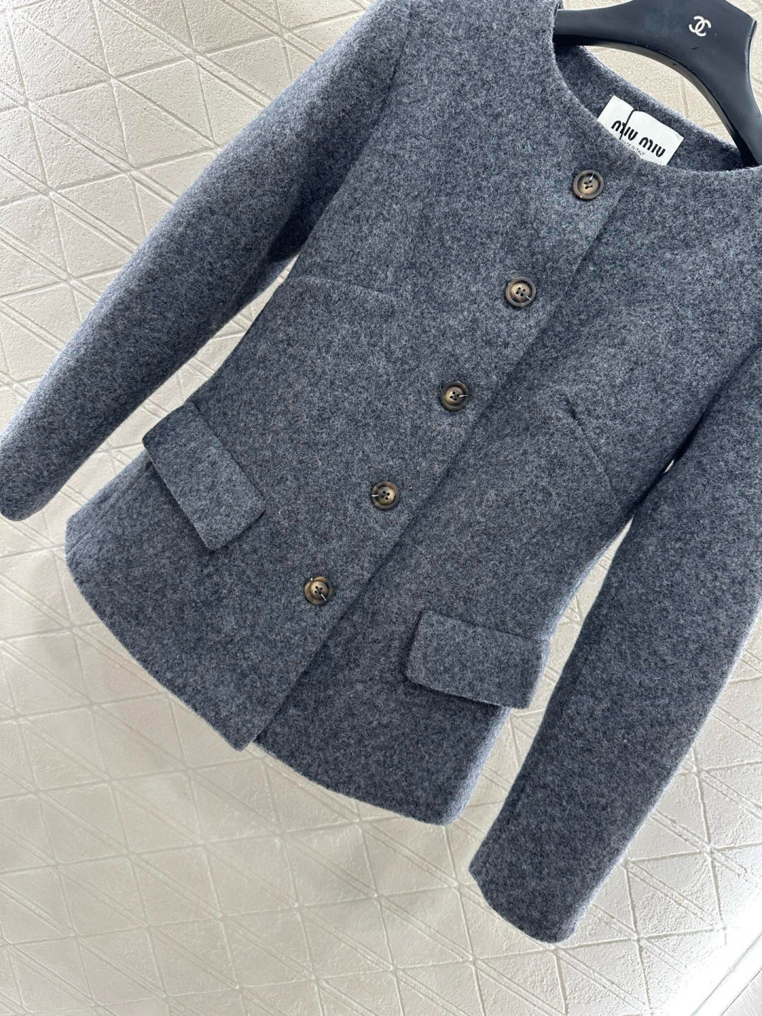 25fw Wool woolen coat short skirt set