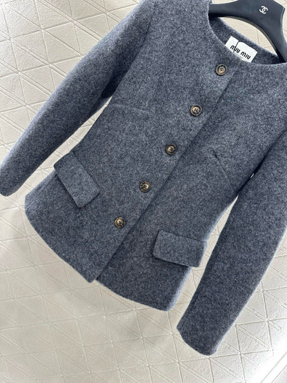 25fw Wool woolen coat short skirt set