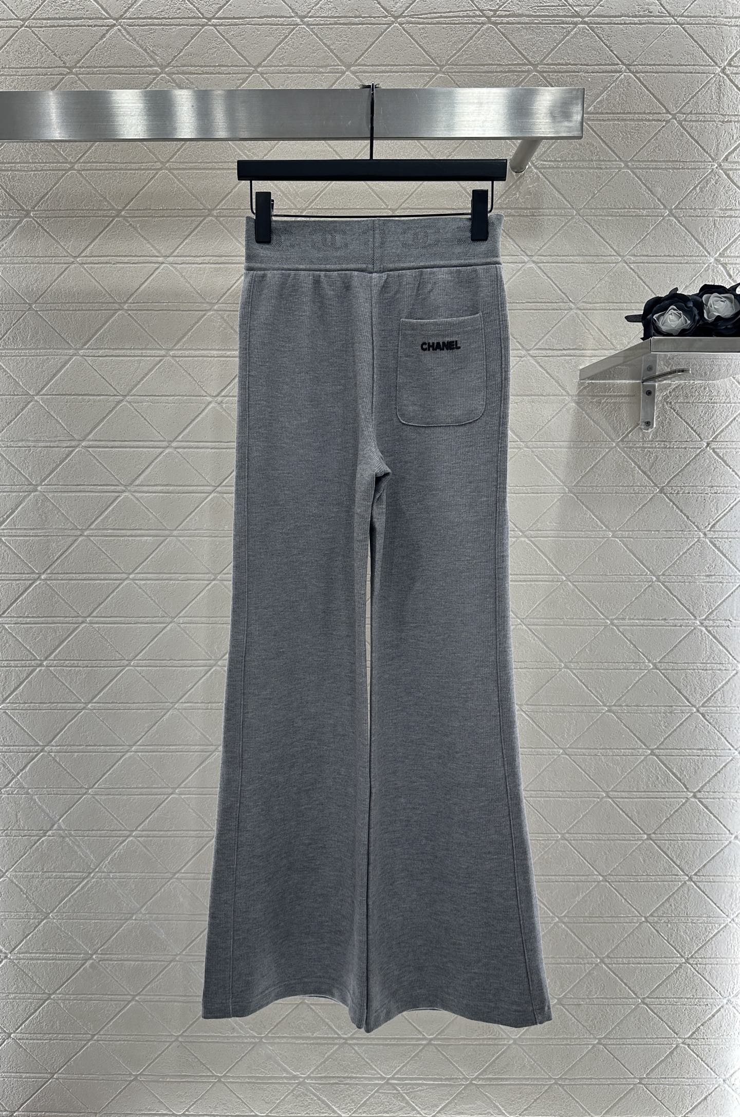 25fw Drawstring wide leg pants