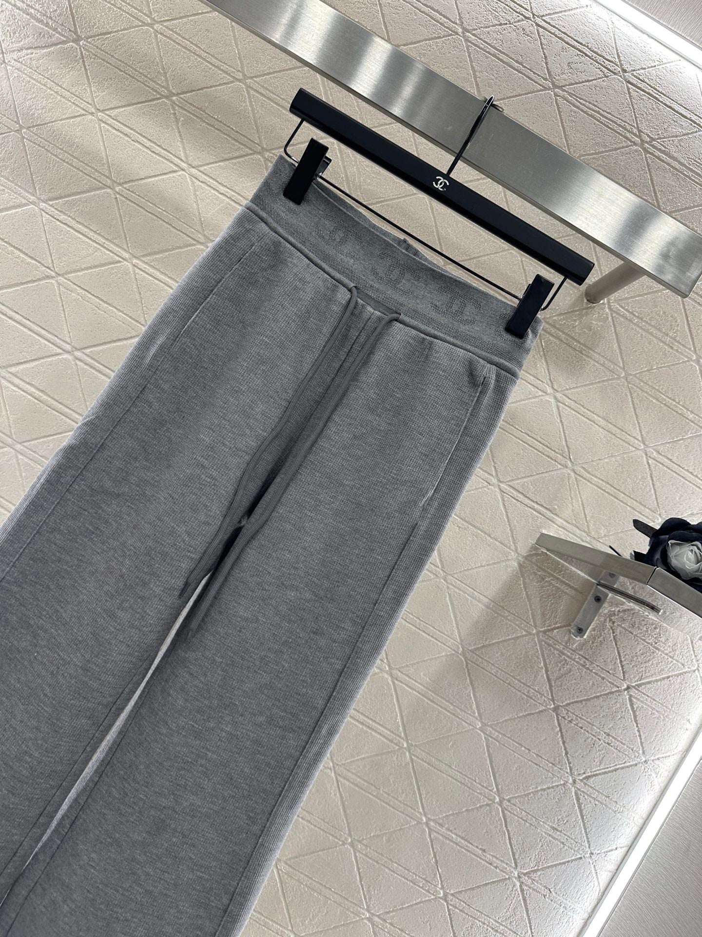 25fw Drawstring wide leg pants