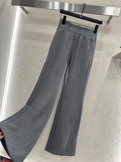 25fw Drawstring wide leg pants