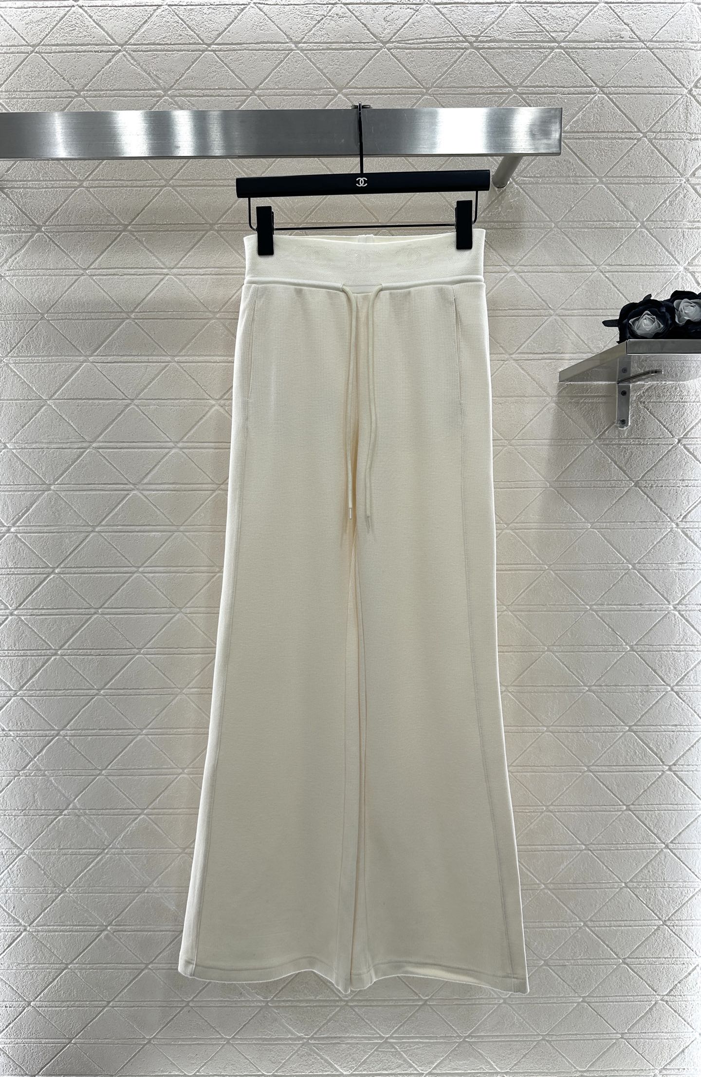 25fw Drawstring wide leg pants