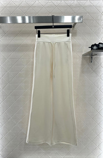 25fw Drawstring wide leg pants