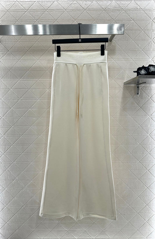 25fw Drawstring wide leg pants
