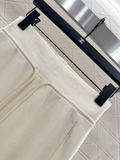 25fw Drawstring wide leg pants