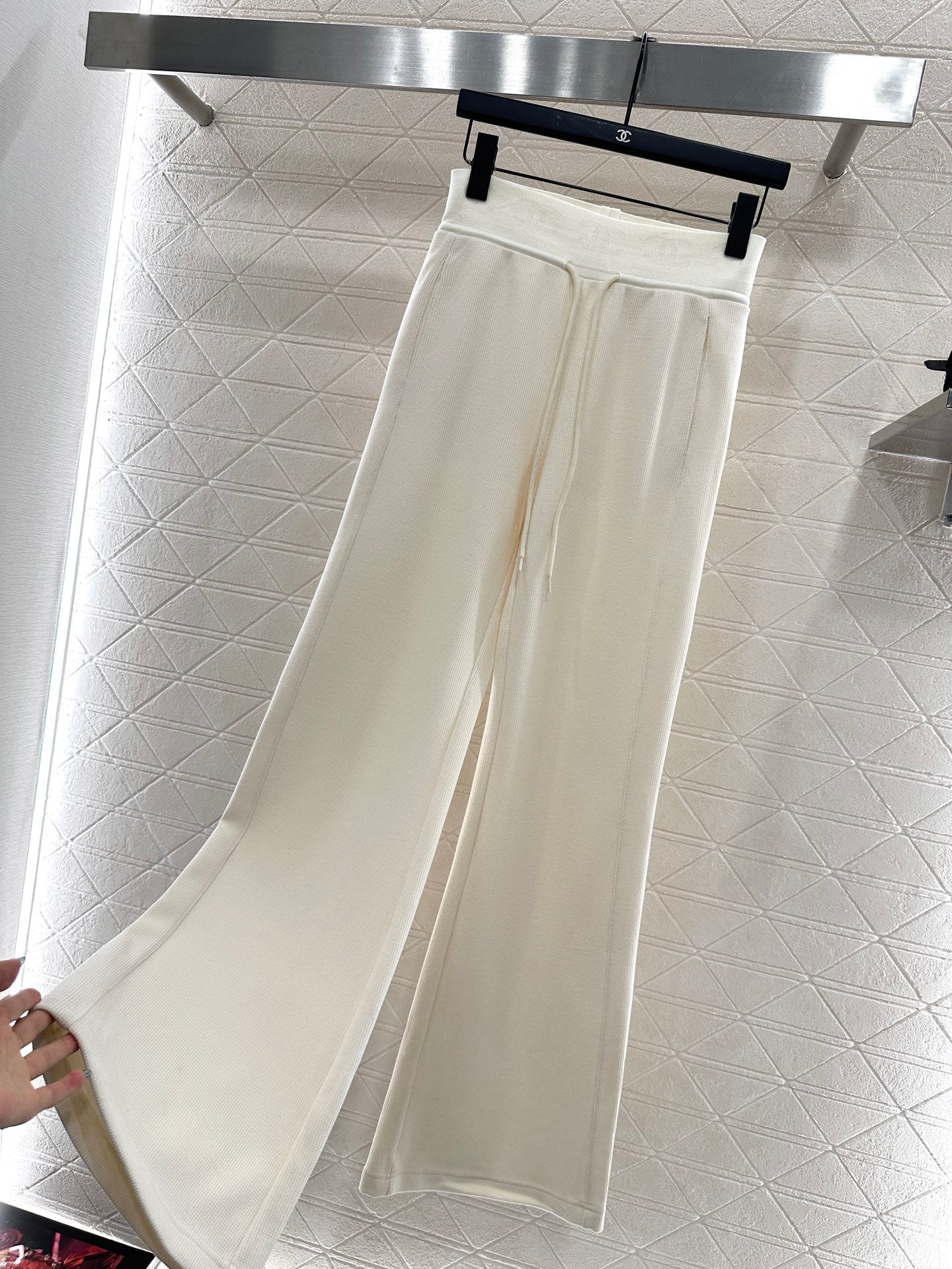 25fw Drawstring wide leg pants