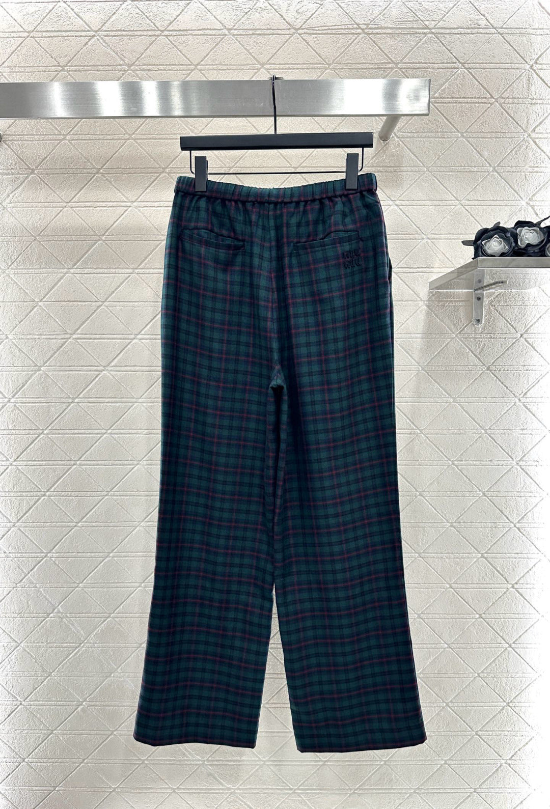 25fw Collar plaid shirt and pants set