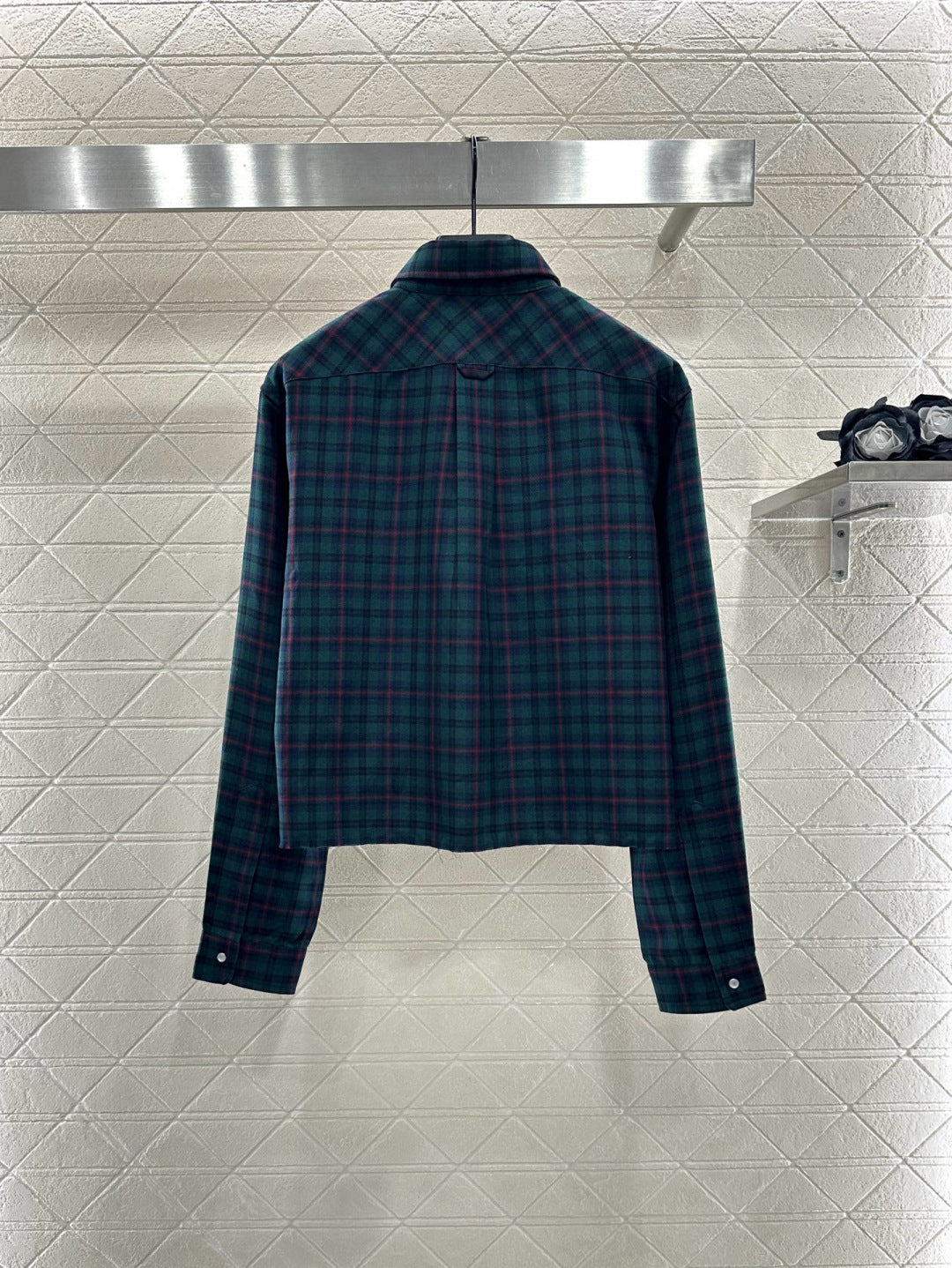 25fw Collar plaid shirt and pants set