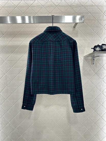25fw Collar plaid shirt and pants set