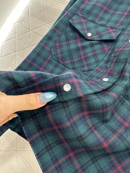 25fw Collar plaid shirt and pants set