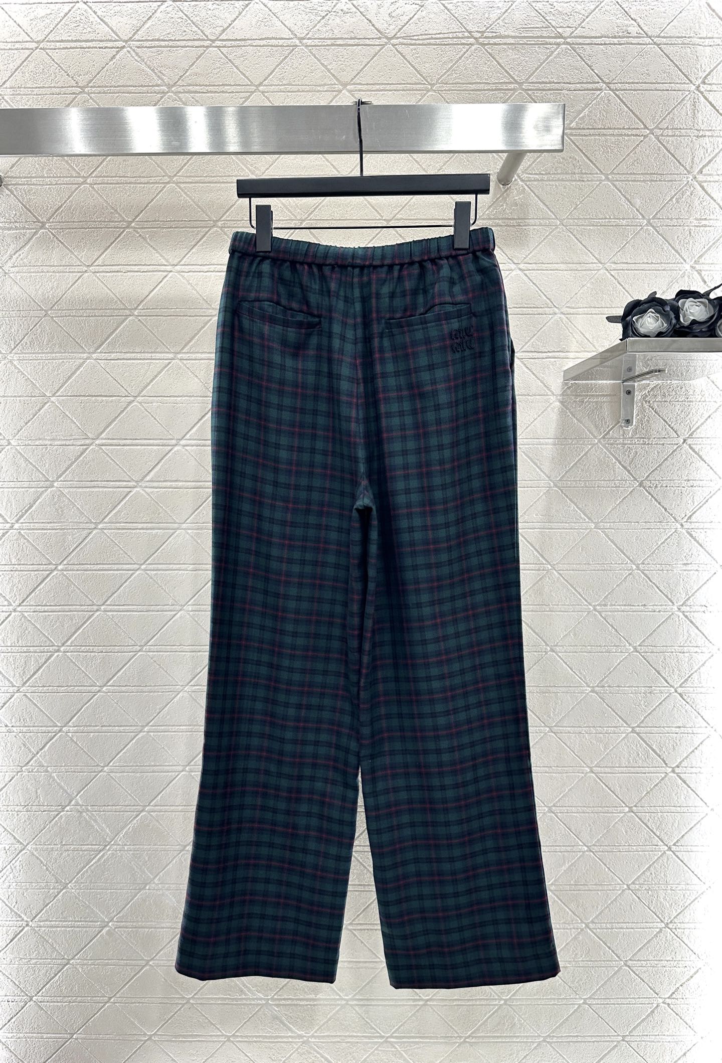 25fw Collar plaid shirt and pants set