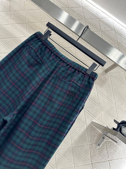 25fw Collar plaid shirt and pants set