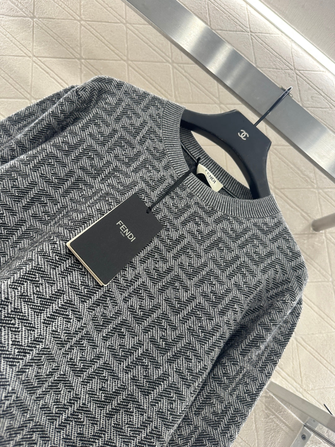 25fw Jacquard pullover knitted top