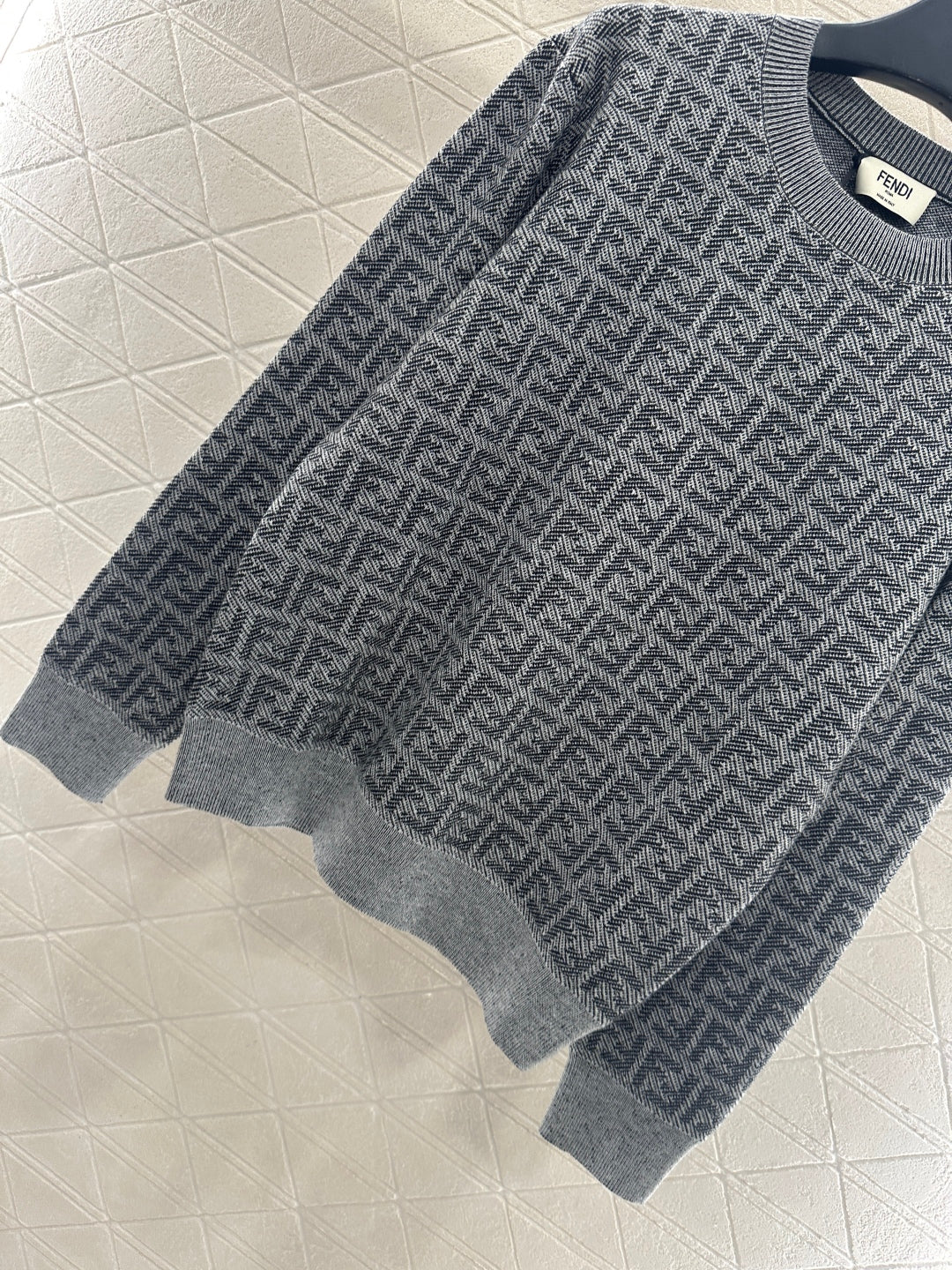 25fw Jacquard pullover knitted top